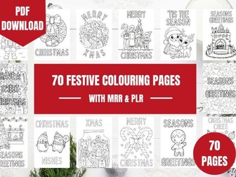 70 Christmas Colouring Sheets