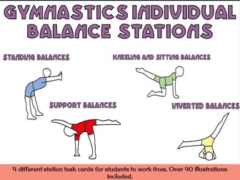 Gymnastics balances - individual balances circuit stations