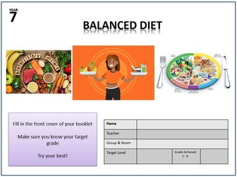 Balanced Diet - SOW and Resources KS3
