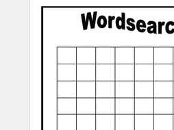 Empty word search grids - make your own | Teaching Resources