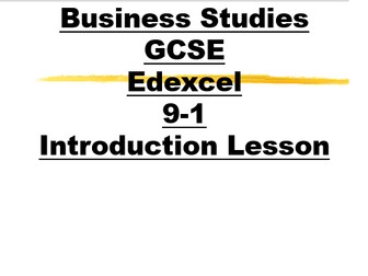 GCSE Business Edexcel 9-1 Introduction lesson- entrepreneurs and enterprise- Showing Enterprise