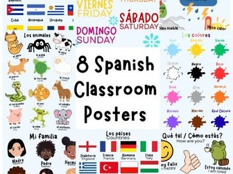 Spanish Classroom Posters Pack