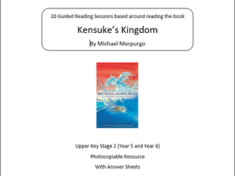20 Photocopiable Sessions - KS2 Guided Reading for Kensuke's Kingdom by Michael Morpurgo