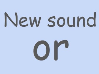 'or' sound Phonics PPT