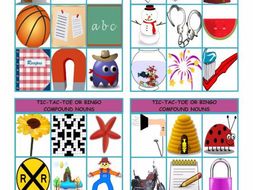 Compound Nouns Tic-Tac-Toe or Bingo