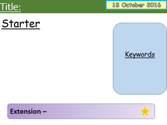 Lesson planning template