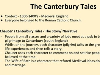 Chaucer's The Wife of Bath - Context