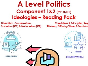 Pearson Edexcel A Level Politics Component 1 - Core Ideologies Full SOW