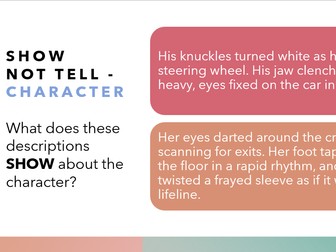 Show Not Tell GCSE Descriptive Writing