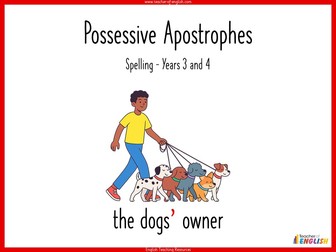Possessive Apostrophes - Years 3 and 4