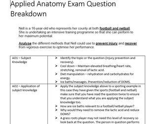 AQA GCSE PE - Extended Exam Question Breakdown