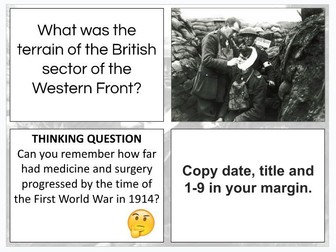 Western Front Unit - Edexcel GCSE Medicine