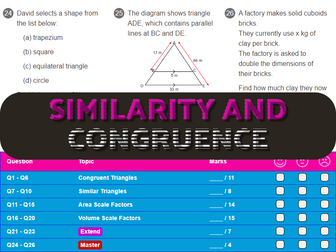 Similarity And Congruence Worksheet + Answers (Higher GCSE)
