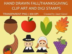 Fall/Thanksgiving Clip Art and Digi Stamps