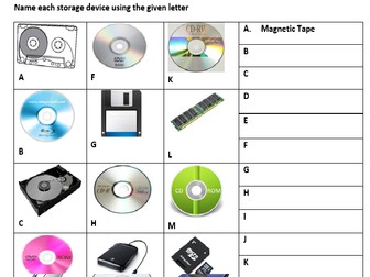 Complete Storage Devices and Media Worksheet