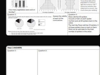 GCSE Statistics Homework Booklet - Representing Data