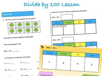 Year 4 Multiplication and Division (B) - Divide by 100 Lesson