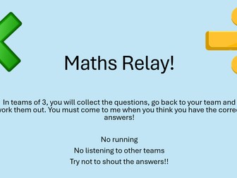 Maths Relay