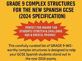 NEW SPANISH GCSE- Complex Writing Structures