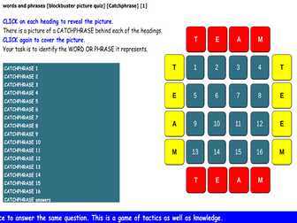 words and phrases [blockbuster picture quiz] [Catchphrase] [1]