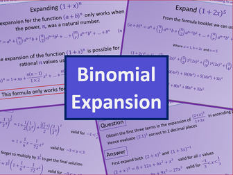 Binomial Expansion - A level A2 Mathematics