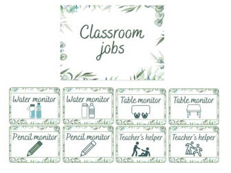 Classroom jobs display title and job cards