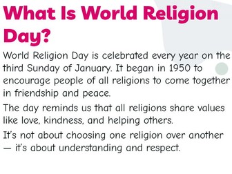World Religion Day Powerpoint