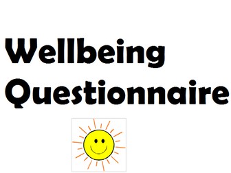 Staff Wellbeing Questionnaire