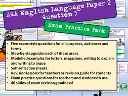 AQA English Language Exam Practice | Teaching Resources