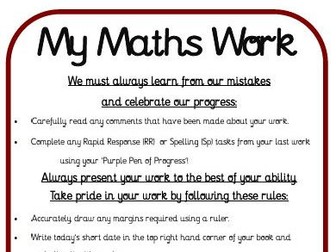 Primary School -Mastery Maths -Marking Policy