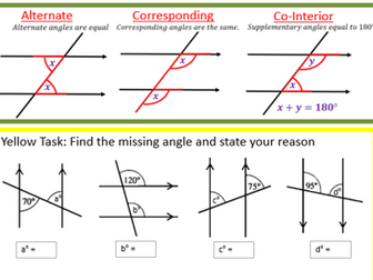 Angles and Parallel lines