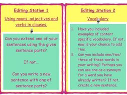 Rainforest Setting Description Editing Stations | Teaching Resources