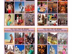 Holidays and Festivals Around the World Tic-Tac-Toe or Bingo