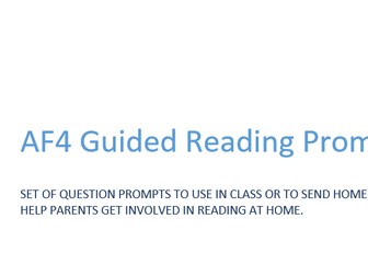 AF4 Guided Reading Prompt Fan