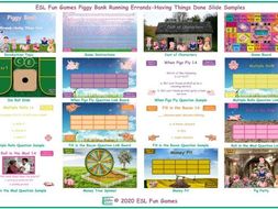 Running Errands-Having Things Done Piggy Bank English Interactive PowerPoint Game