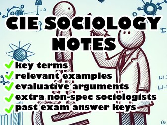 CIE Sociology Notes (IGCSE PAPER 2)