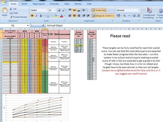 SCIENCE NEW KS3 TRACKER - USES SCALED SCORE FROM KS2 (With automatic analysis sheet)  This tracker i