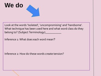 How does Hill use language to create tension at different points throughout Chapter 5?