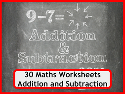 30 Addition and Subtraction Worksheets - Mixed Ability