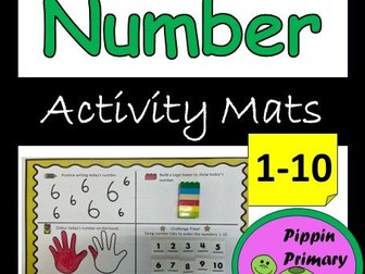 Number 1-10 Activity Mats - Can be used for any number!