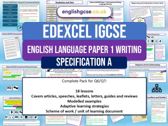 Edexcel IGCSE English Lang Transactional Writing