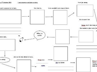 Beegu KS1 Box it up sheet for retelling and planning the story.