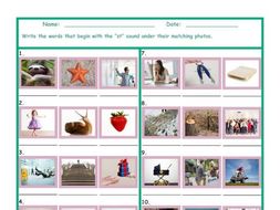 Phonics Consonant Blend ST Photo Worksheet