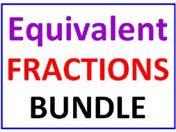 Equivalent Fractions Bundle 13 Worksheets