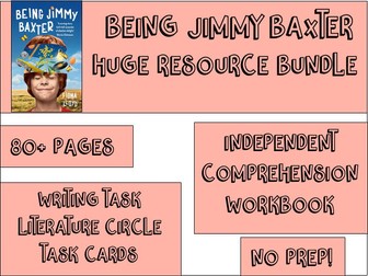 Being Jimmy Baxter - Fiona Lloyd - Stage 3 Novel Study - CBCA Shortlist 2024