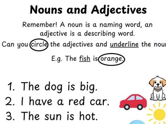 ENGLISH LANGUAGE ARTS | Nouns and adjectives