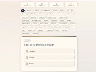 Impara l'Italiano: Italian Vocabulary and Verb Practice App