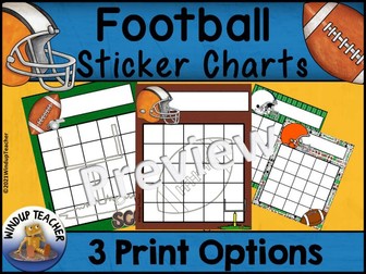 Football Sticker Reward Charts - Sports Theme Positive Behavior Incentive Charts