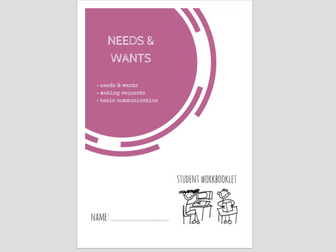 SPECIAL EDUCATION - EXPRESSING NEEDS & WANTS workbooklet