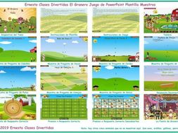 Barnyard Spanish PowerPoint Game Template FREE READ ONLY SHOW